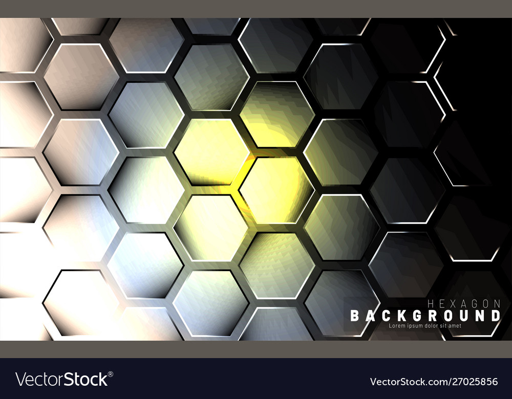 Abstract hexagon gradient colorful light pattern vector image Abstract hexagon gradient colorful light pattern