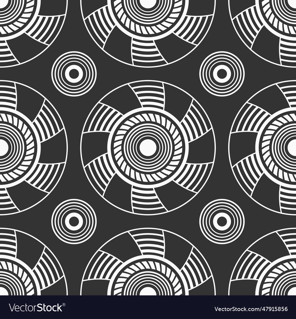 Abstract seamless pattern with round geometric