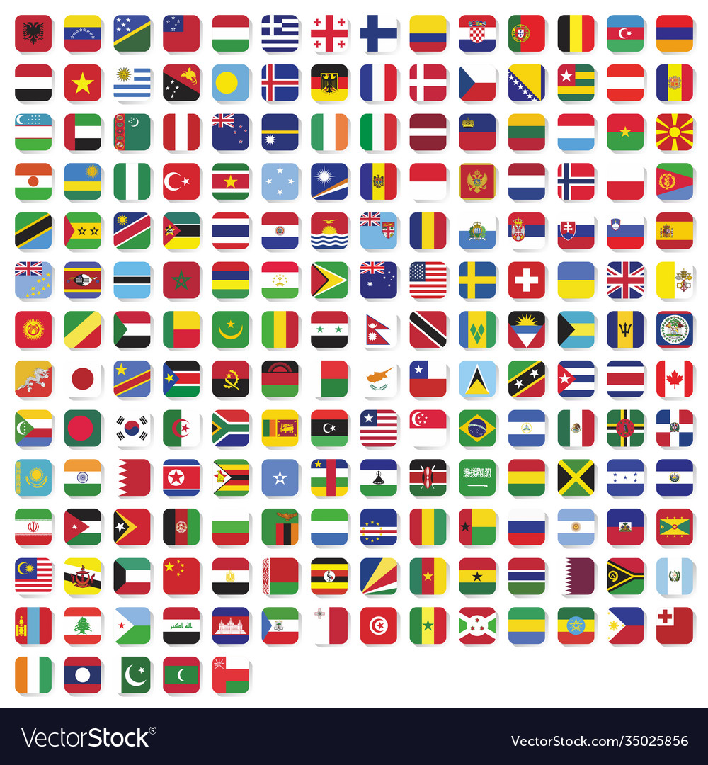 All national flags world Royalty Free Vector Image