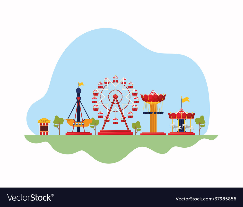 Attractions and carnival Royalty Free Vector Image