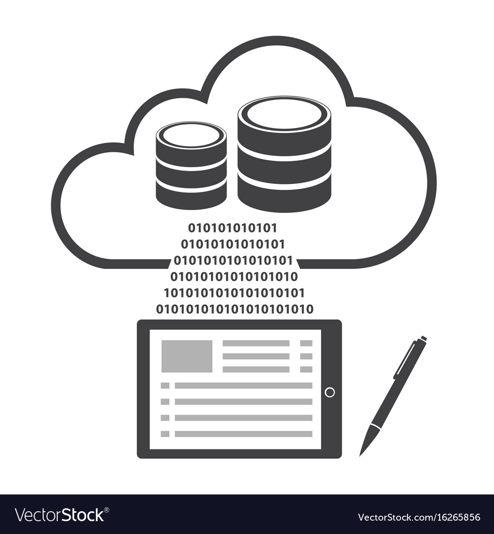 Cloud Computing Icon - Data Storage