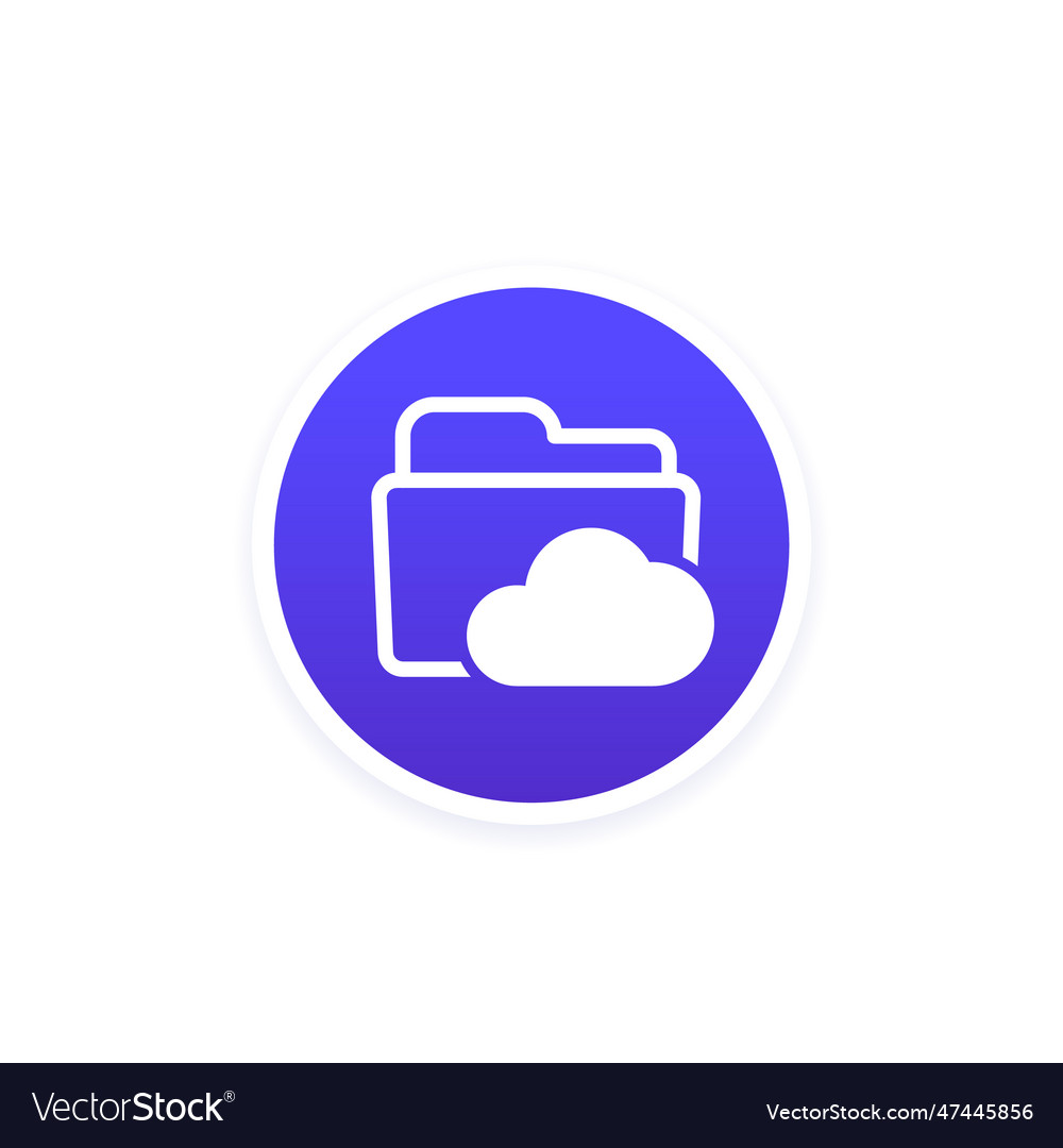 Cloud folder icon for apps