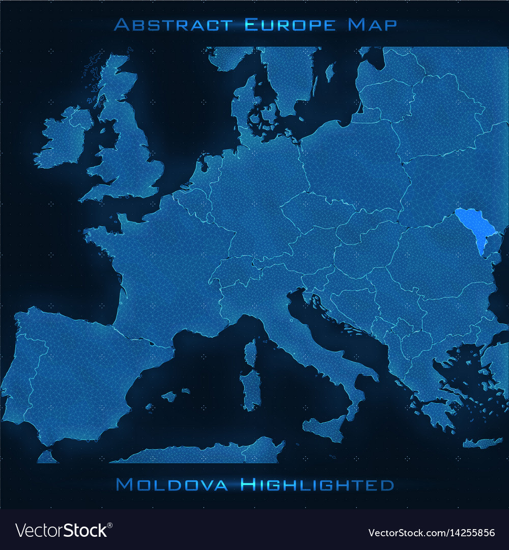 Europe Abstract Map Moldova Royalty Free Vector Image Europe Abstract Map Moldova Vector 14255856