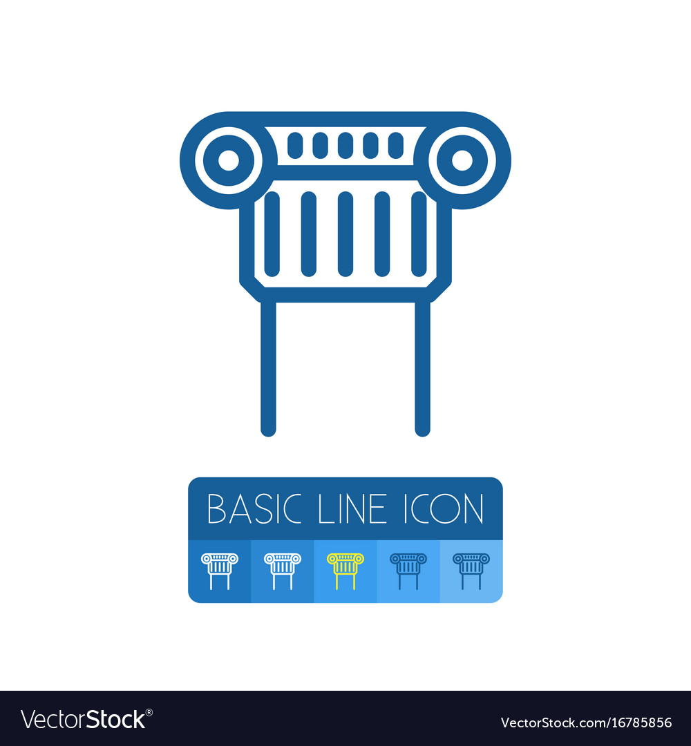Isolated column outline pillar element can