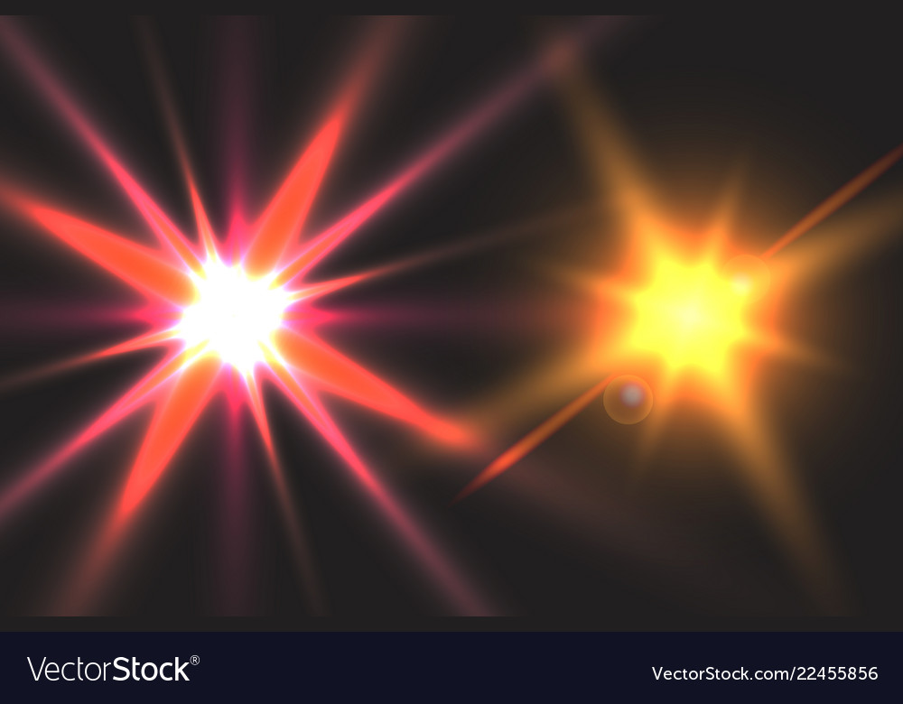 Light effect glow star flashed sequins