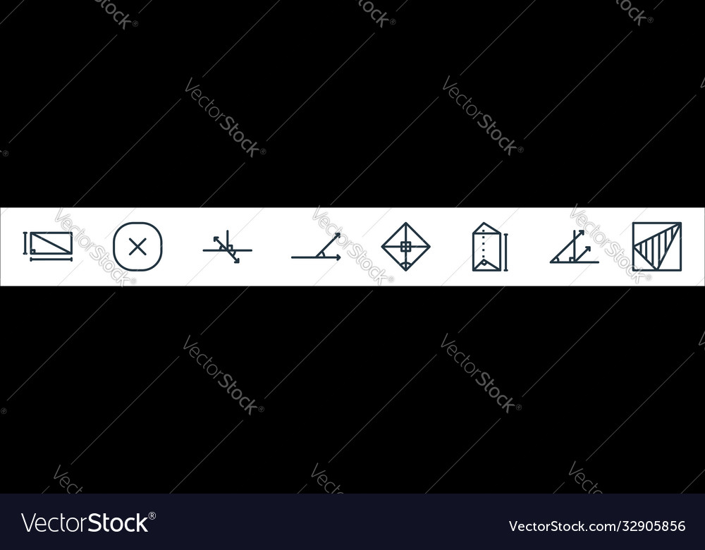 Mathematics line icons linear set quality Vector Image Mathematics line icons linear set quality