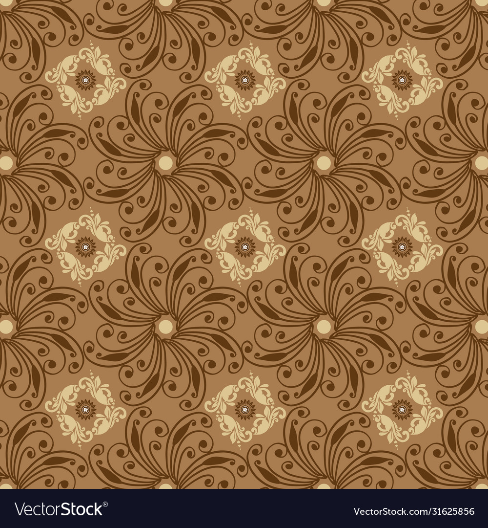 Modern indonesian batik motifs with simple golden