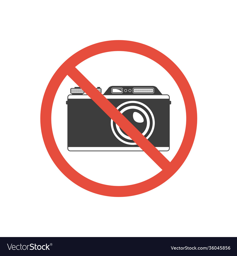 No photography sign vector image No photography sign