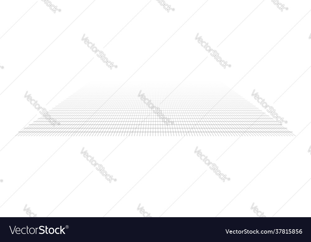 Tilted skew 3d grid mesh vector image Tilted skew 3d grid mesh