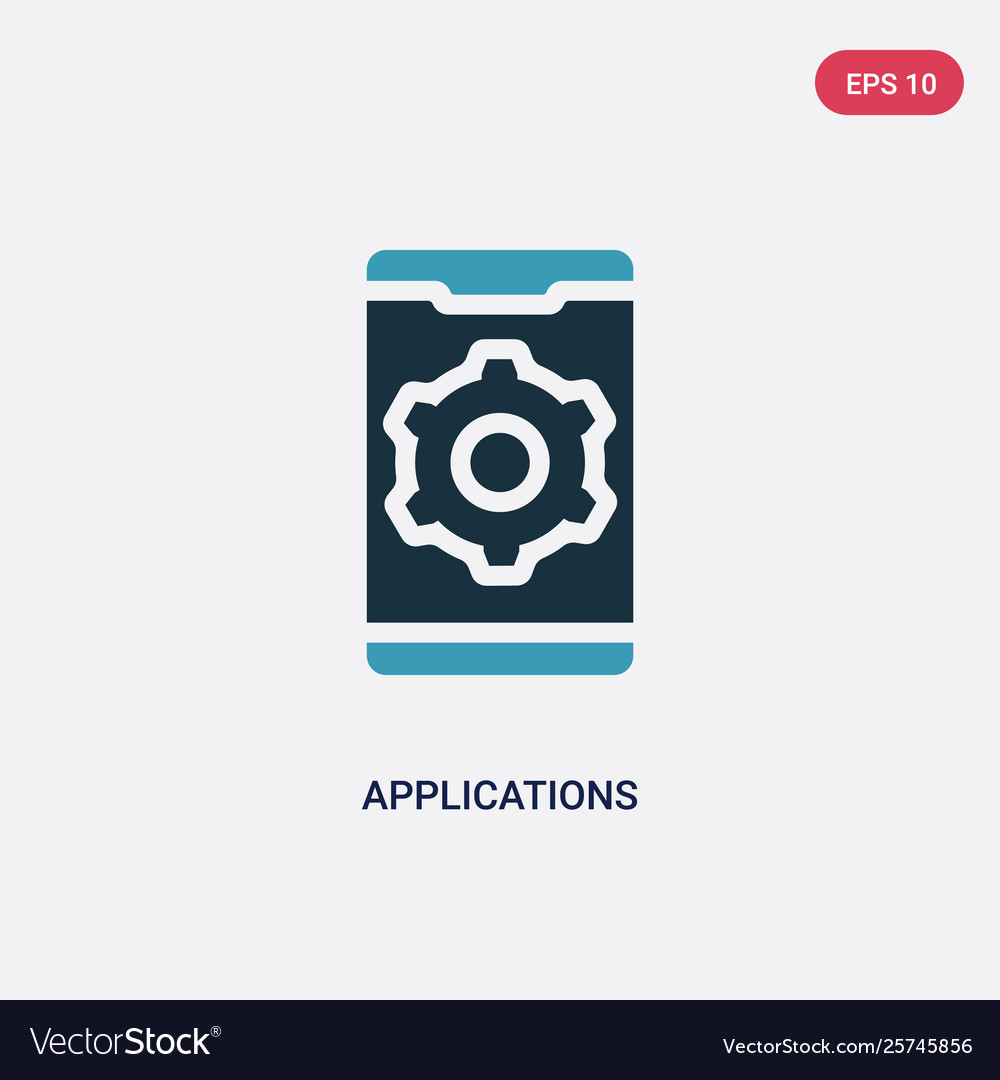Two color applications icon from mobile app vector image Two color applications icon from mobile app