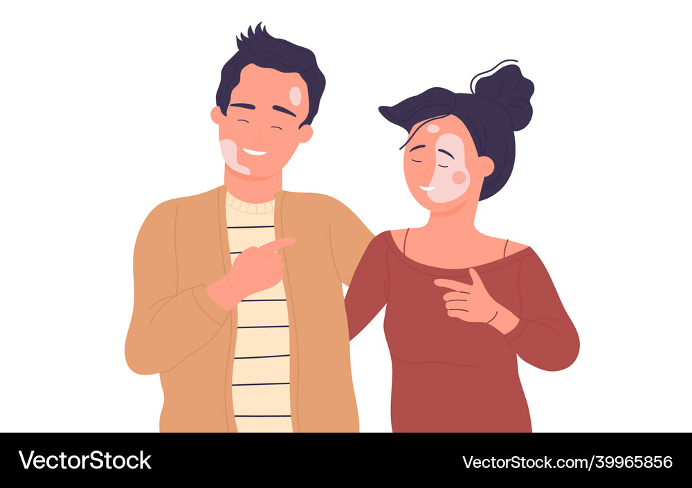 Vitiligo Portraits: Positive Representation Vector Image