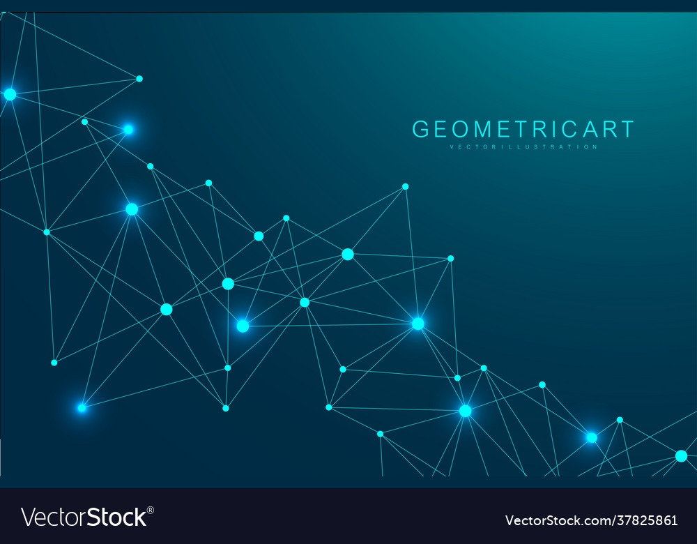Big data visualization background modern vector image Big data visualization background modern