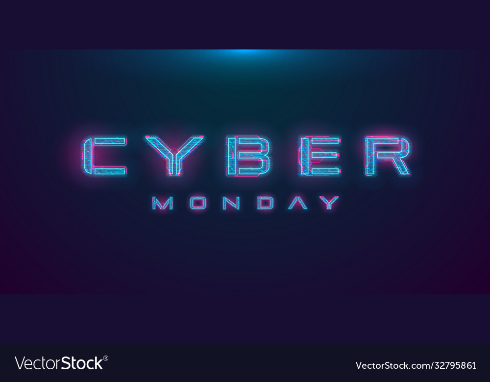 Cyber monday sale hud hologram cyberpunk style