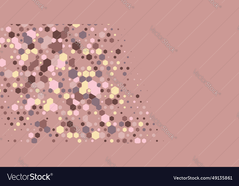 Geometric multi size hexagon with color