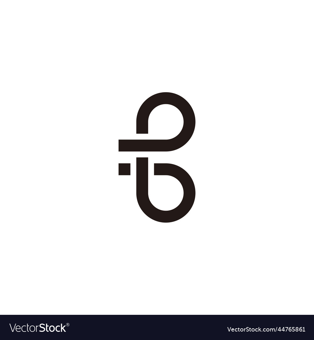 Letter b outline geometric symbol simple logo