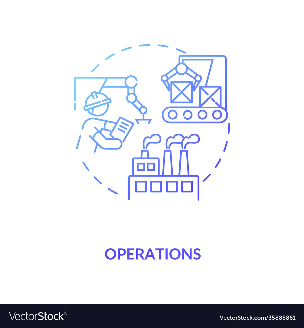 Operations optimization concept icon Royalty Free Vector