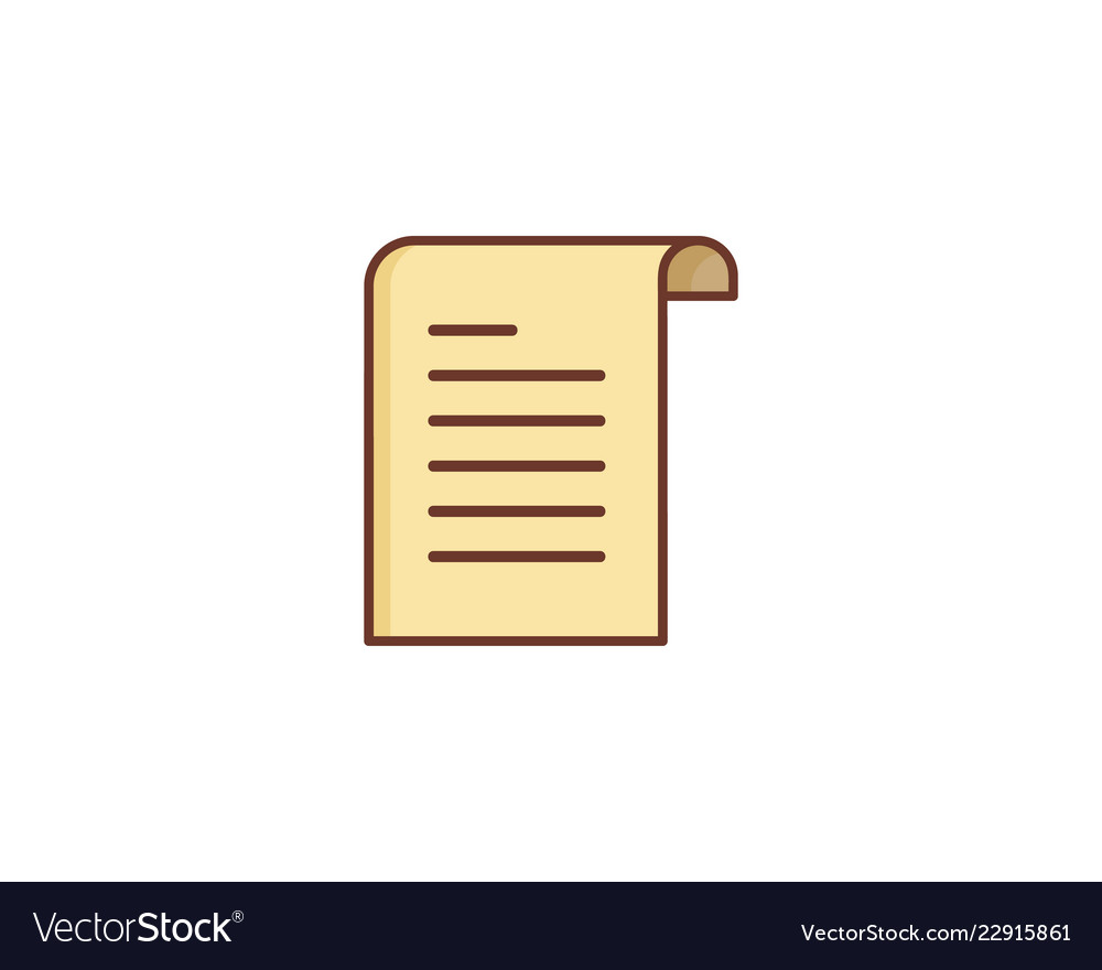 Paper scroll logo icon design