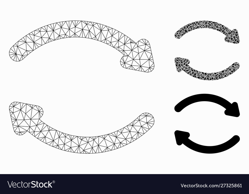 Refresh mesh 2d model and triangle mosaic vector image Refresh mesh 2d model and triangle mosaic