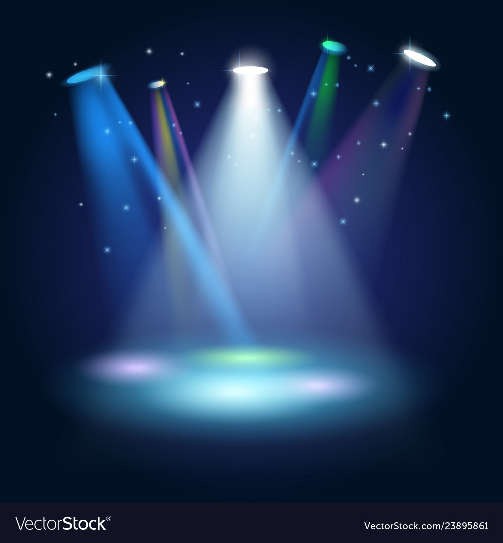 Stage podium scene with for award ceremony Vector Image