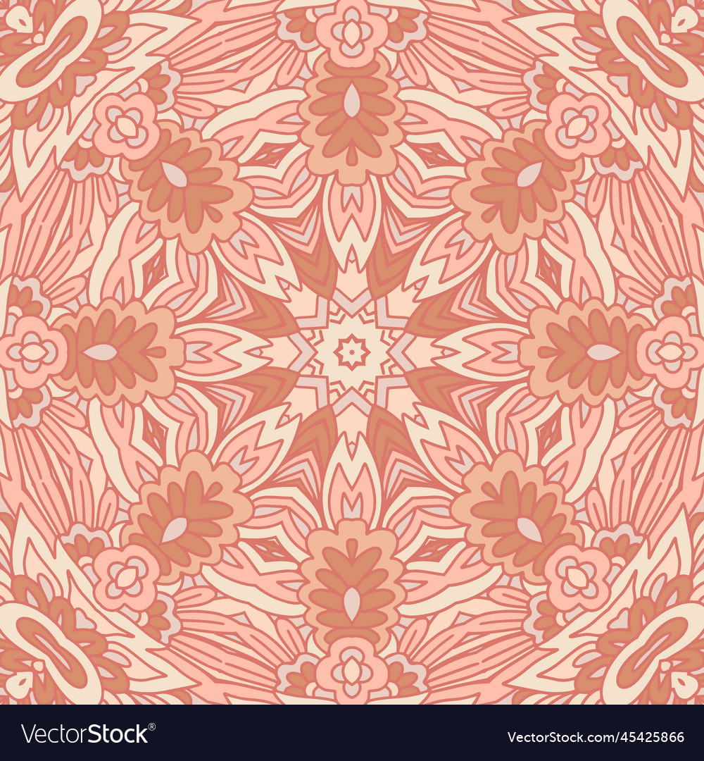 Abstract geometric retro textile fabric ikat Vector Image