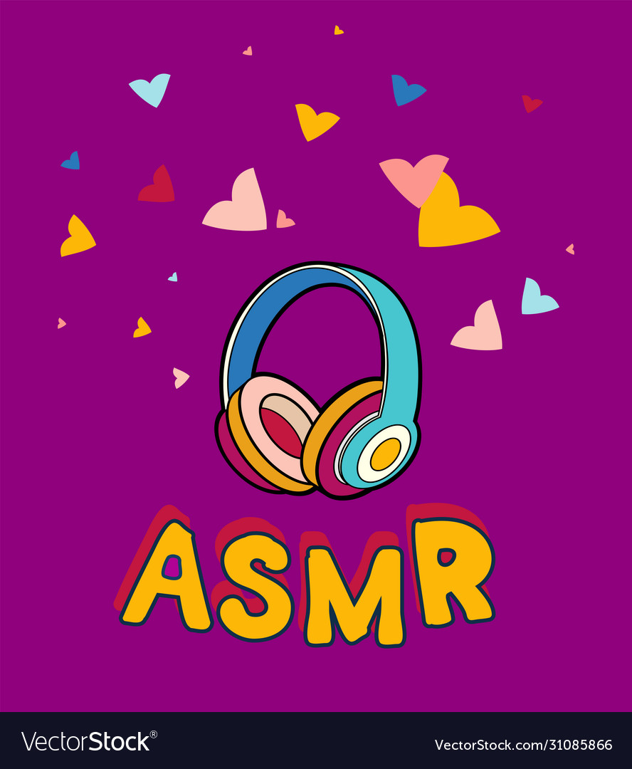 Asmr headphones isolated logo icon