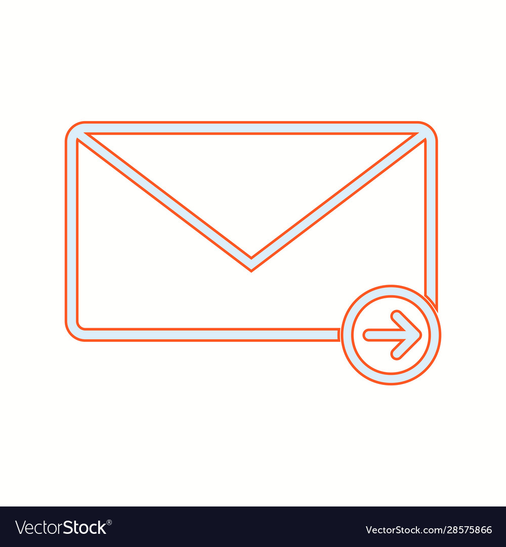 Beautiful sending message line icon