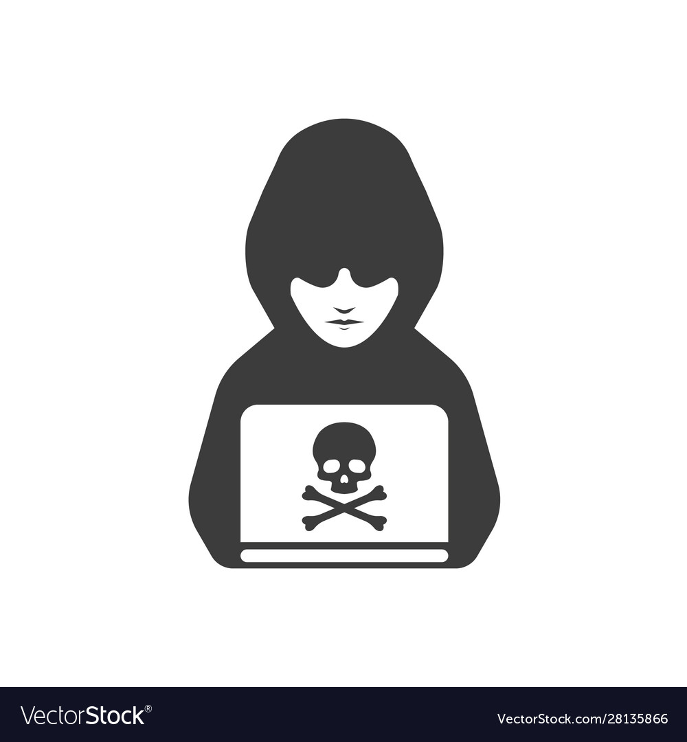 Black Hacker Icon - Cybercrime