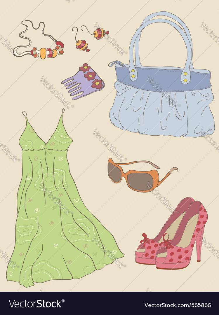 Bunte Mode Schuhe und Taschen