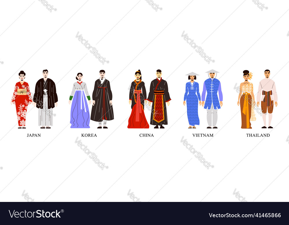 National dresses of asian cheap countries