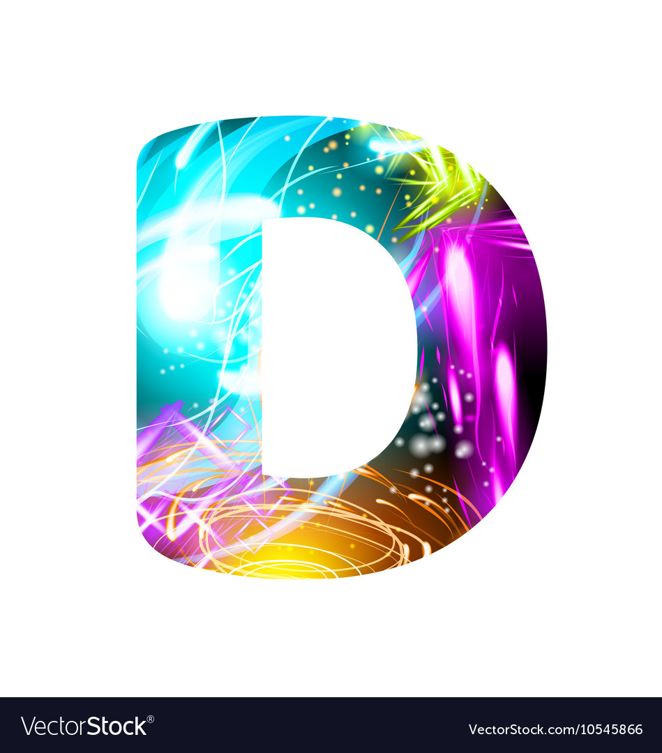 Glowing light effect neon font color design text