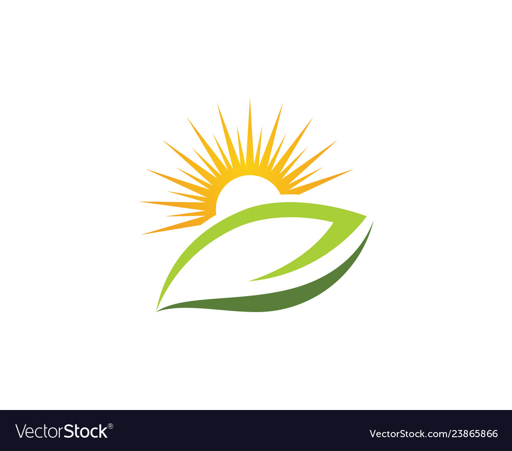 Logos of green tree leaf ecology vector image Logos of green tree leaf ecology