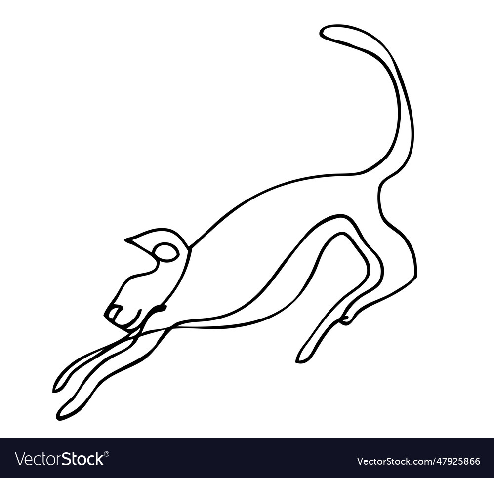Monkey simple sketch single one or continuous line