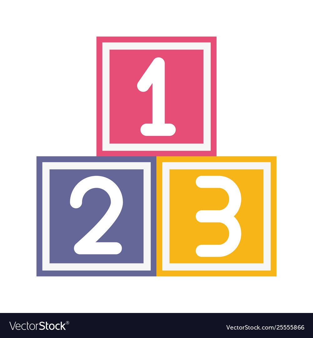 Number cubes kids zone Royalty Free Vector Image