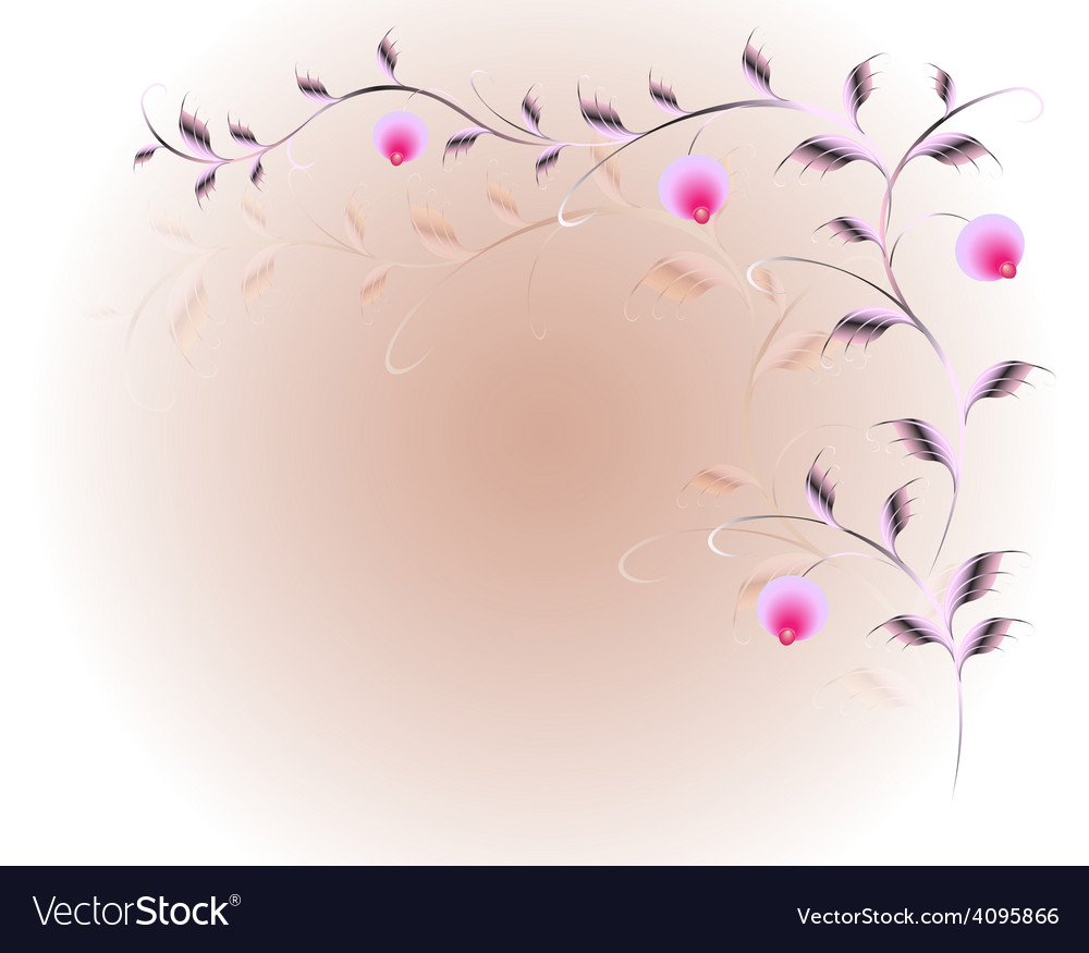 Pattern in the form of branches with berries