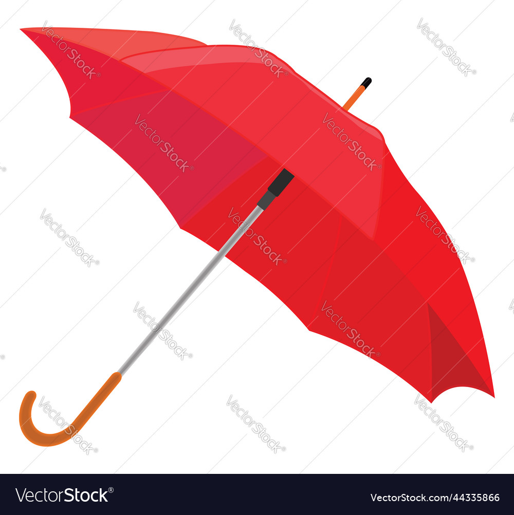 Red umbrella on a white background