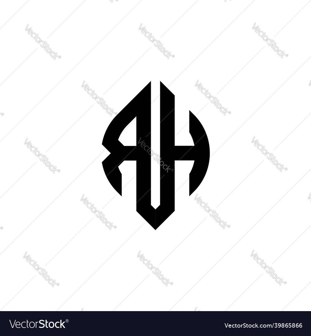 Rh logo monogram geometric shape style