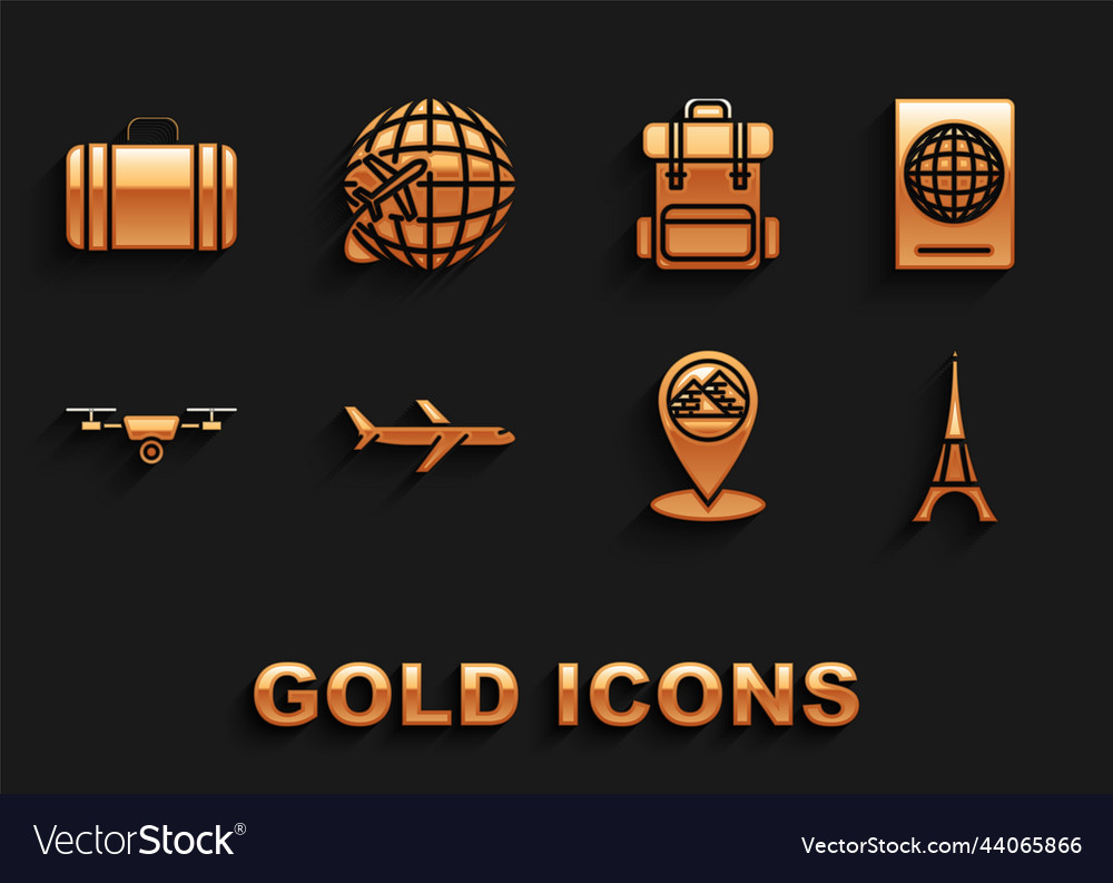 Set plane passport with biometric data eiffel