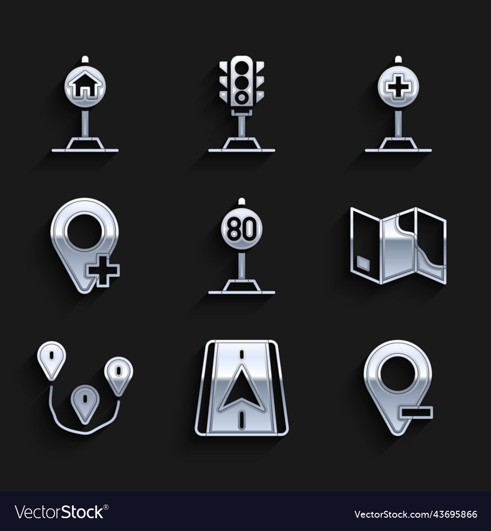 Set speed limit traffic city map navigation