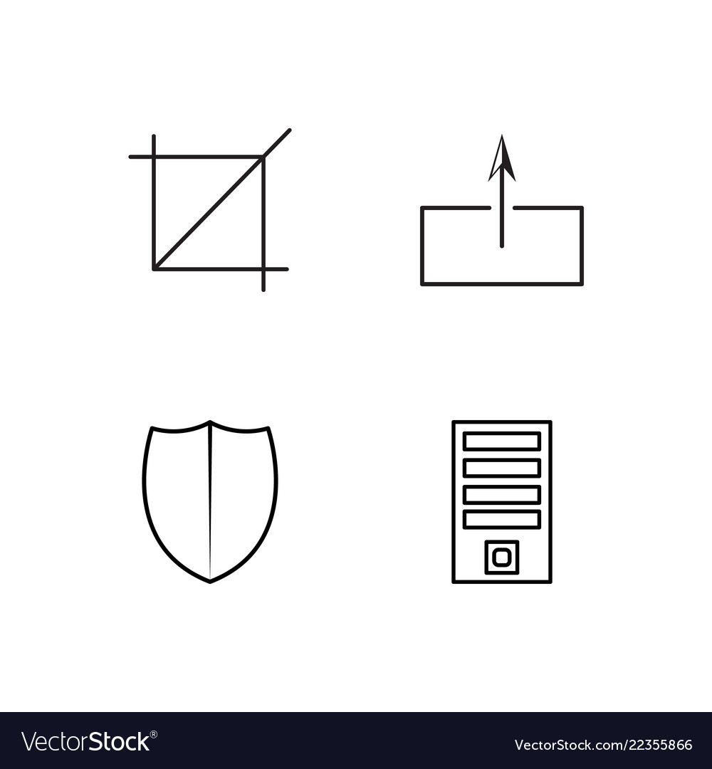 Web simple outlined icons set vector image Web simple outlined icons set