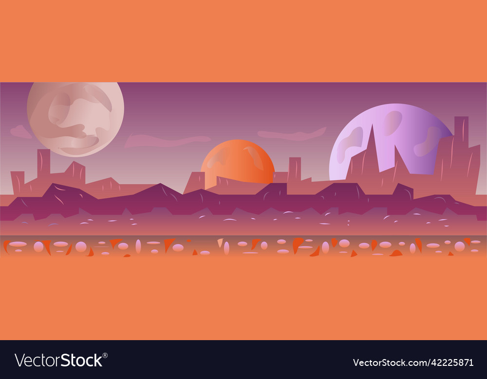 2d alien planet game background