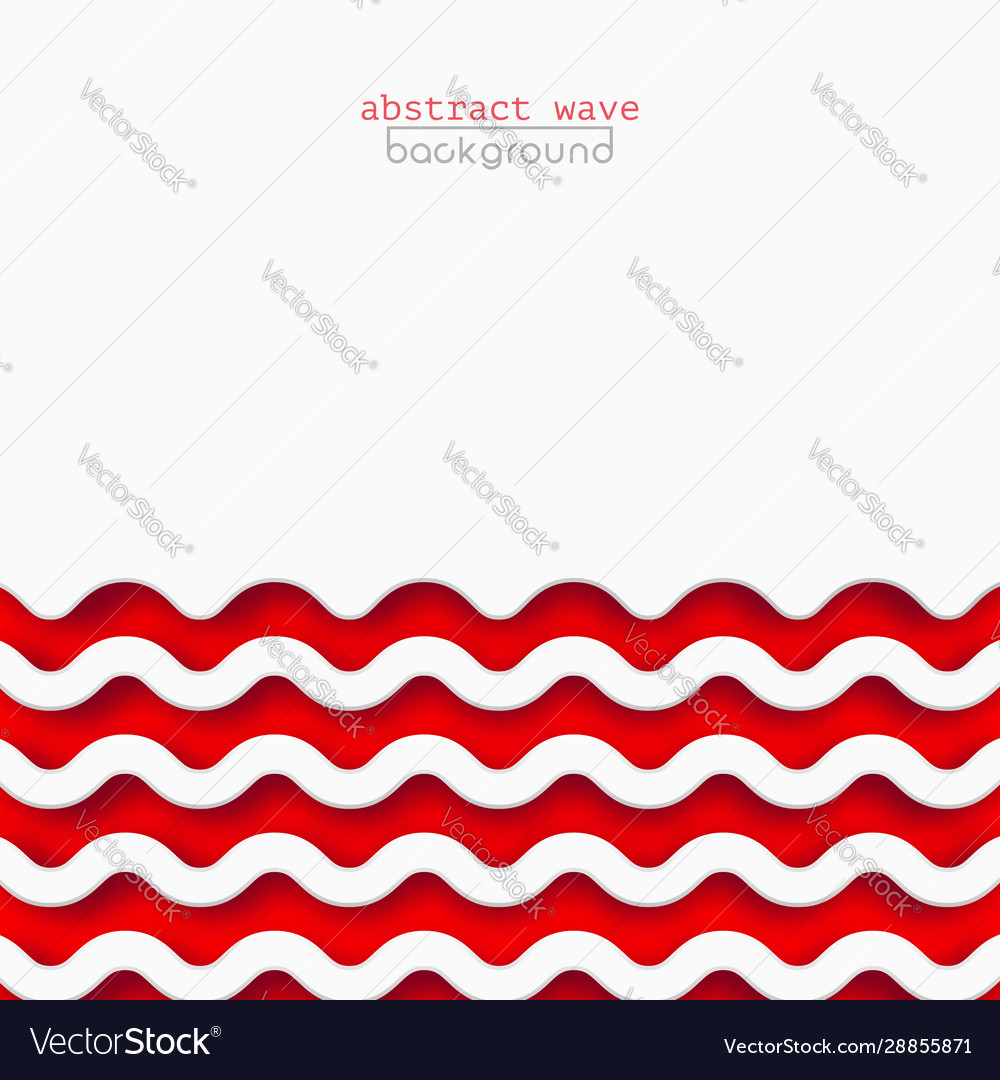 Abstract Red Wave Background