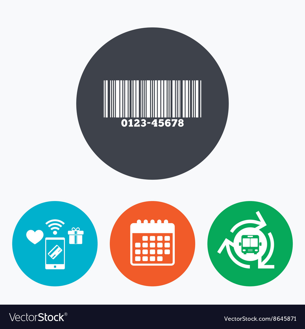 Bar code sign icon scan symbol