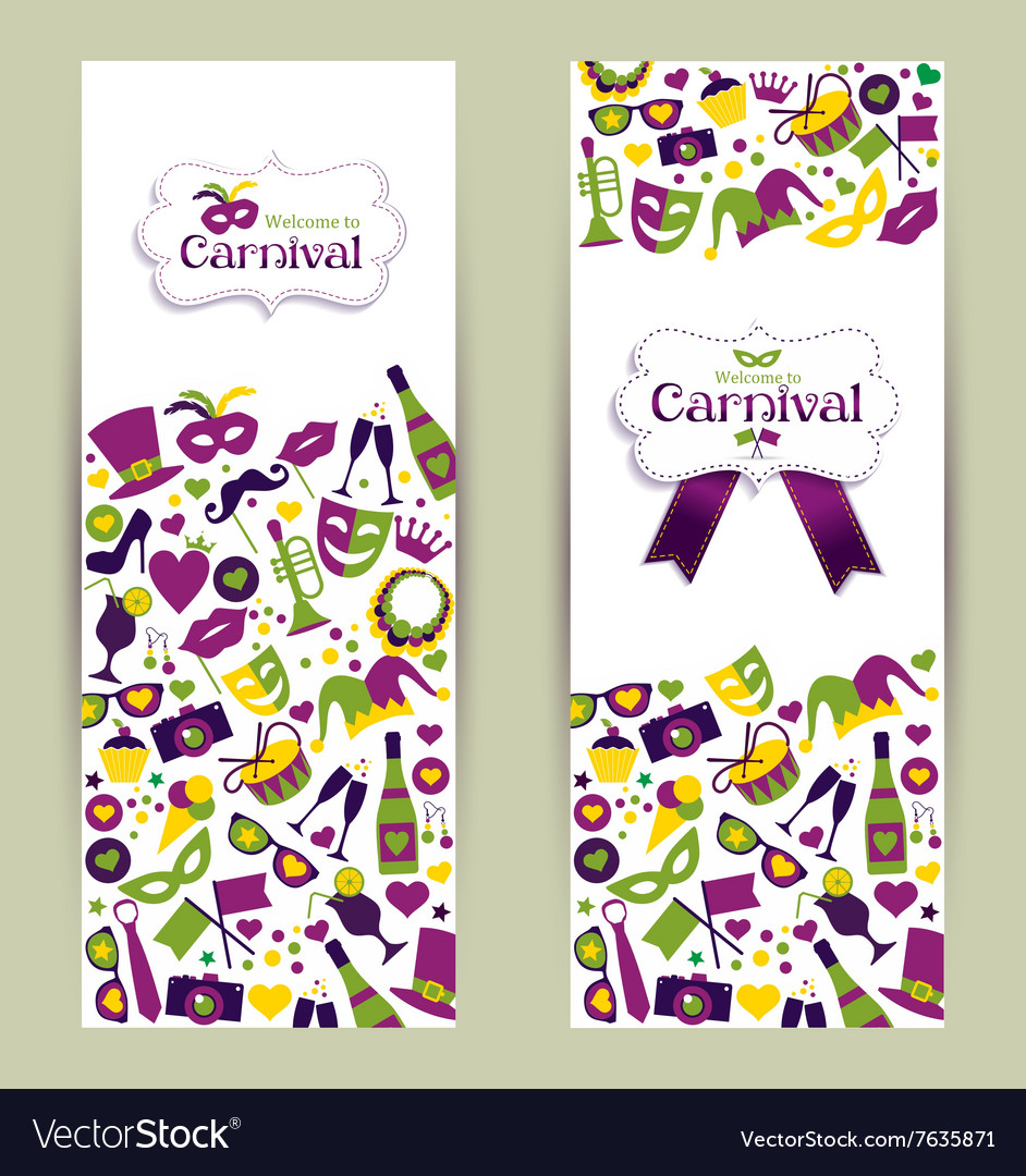 Bright carnival banners