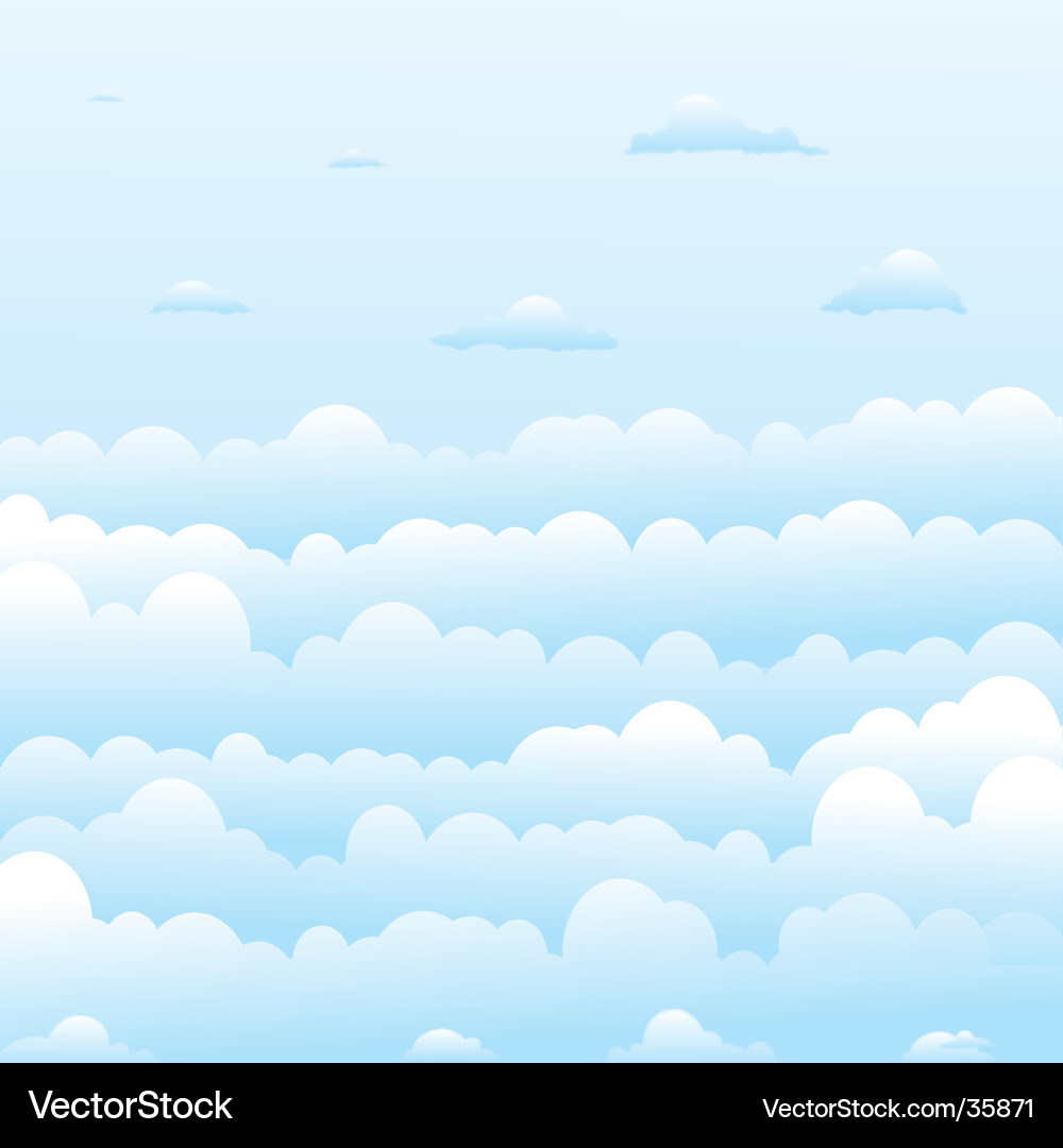 Fluffy clouds Royalty Free Vector Image - VectorStock