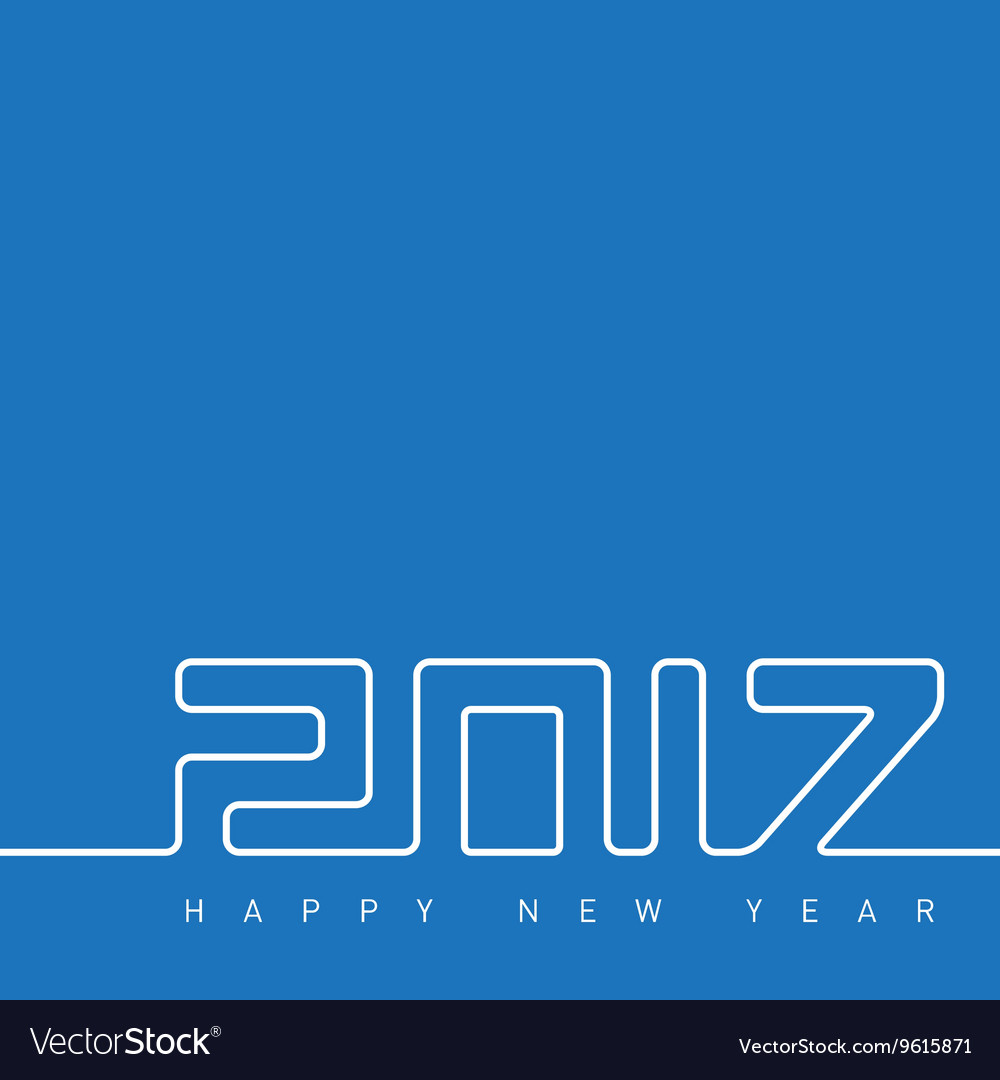 Happy new year 2017 creative greeting card design