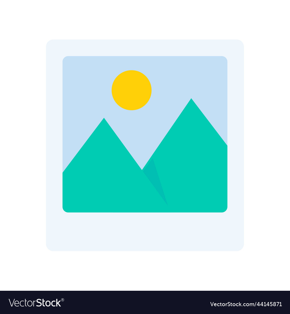 Image simple mountain landscape photo adding vector image Image simple mountain landscape photo adding