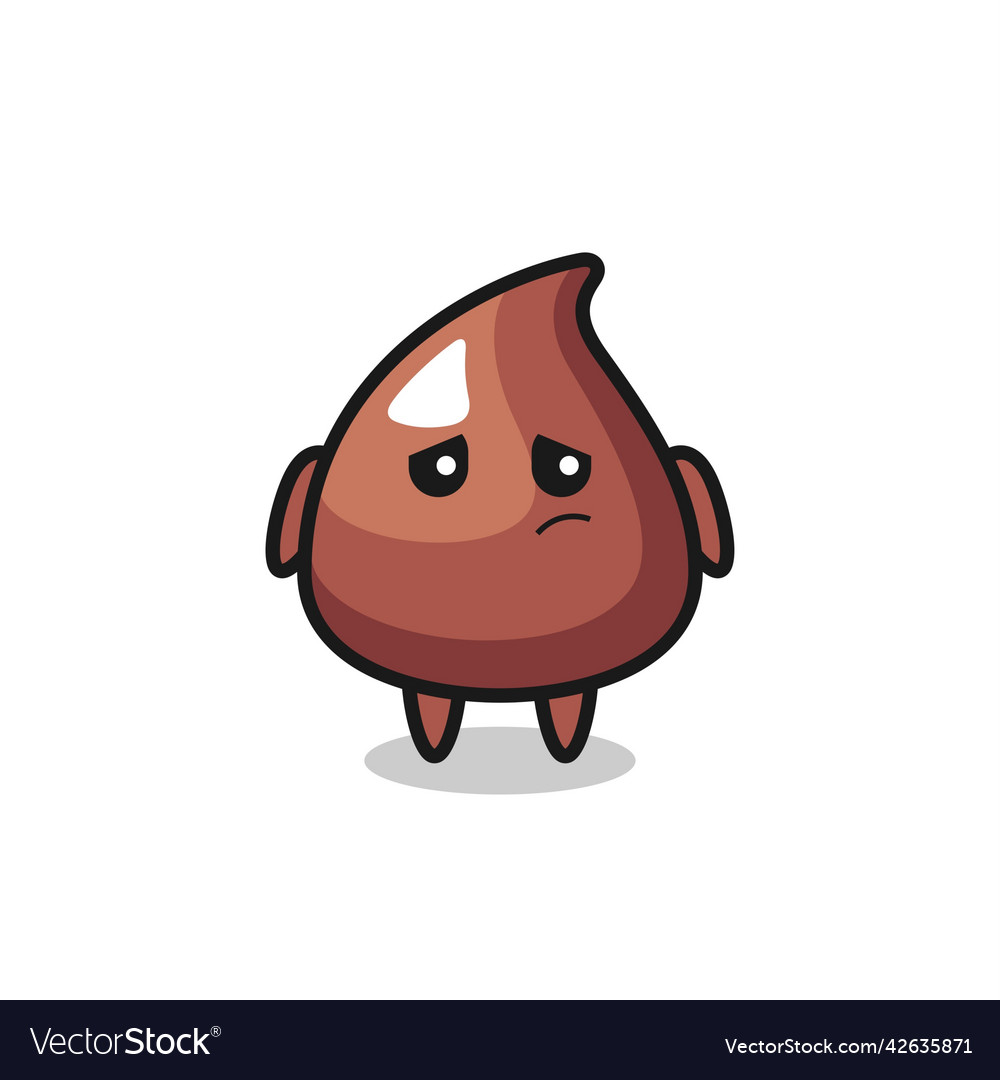Lazy gesture of choco chip cartoon character