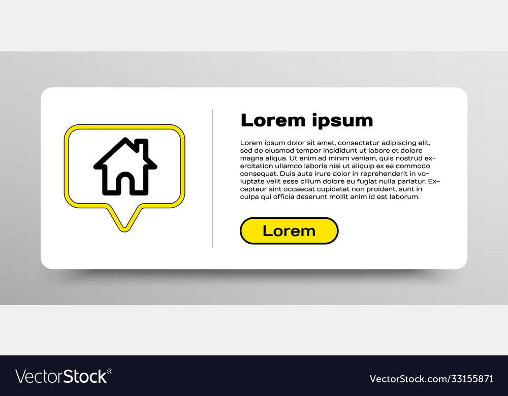 Line map pointer with house icon isolated on white vector image Line map pointer with house icon isolated on white