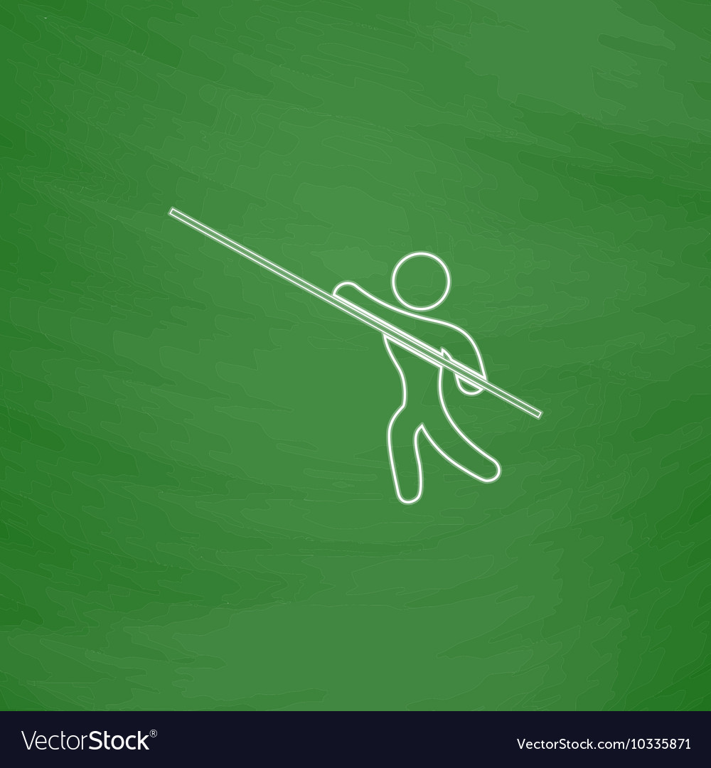 Pole vault computer symbol vector image Pole vault computer symbol