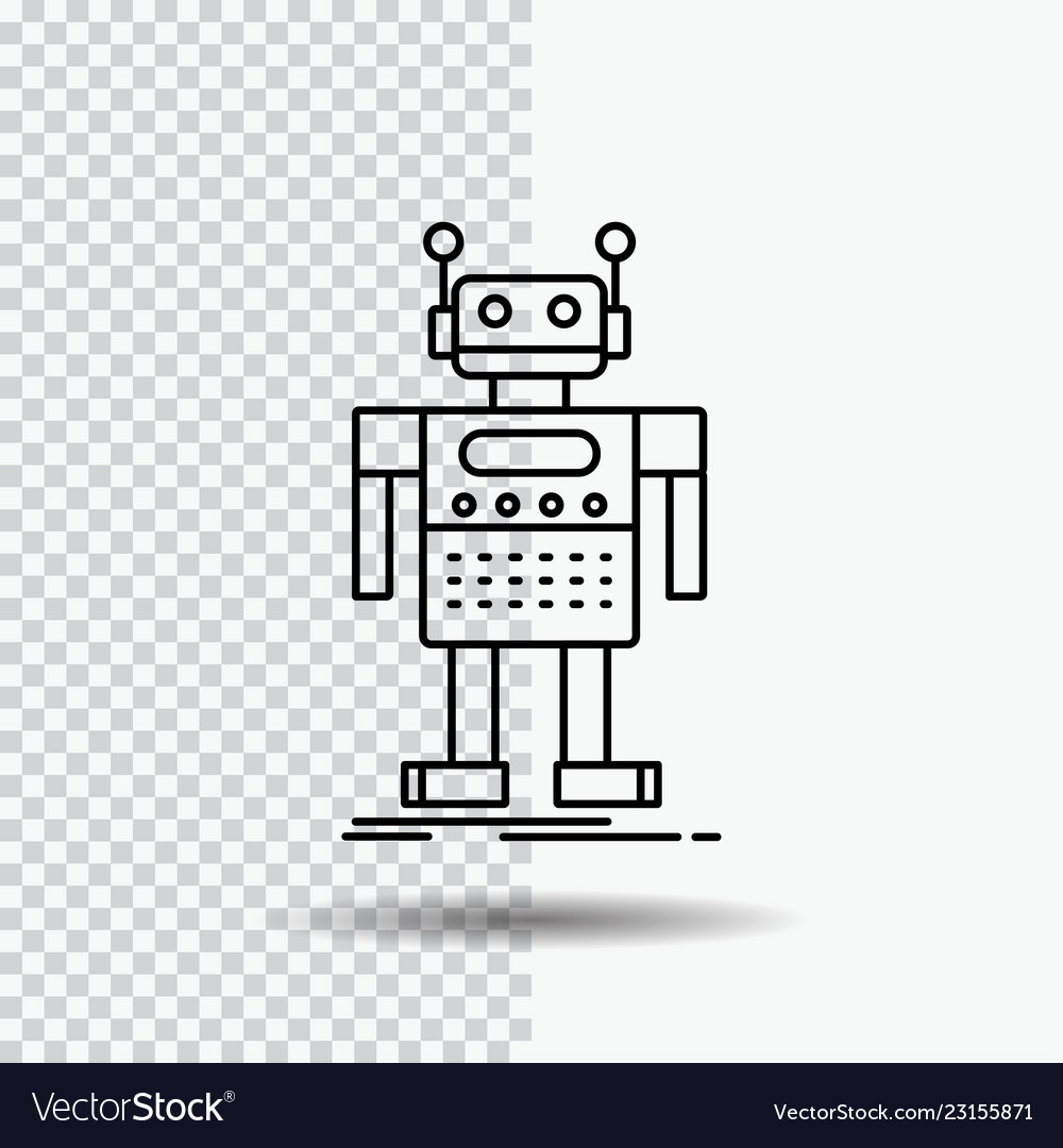 Robot android artificial bot technology line icon